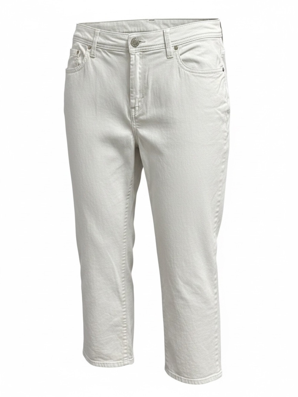 Chico's Off White Slim Leg Crop Jeans